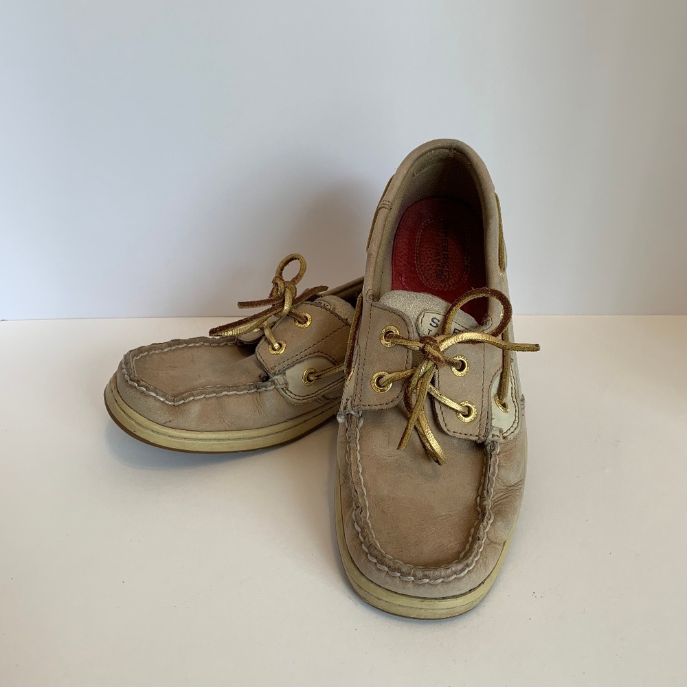 Sperry top sider tan boat shoes